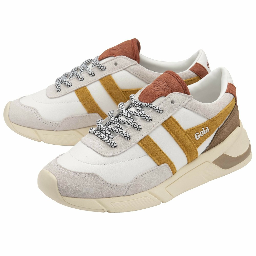 Gola Classics Eclipse Pure Women Sneakers White / Orange / Orange Brown | TCUOFY031