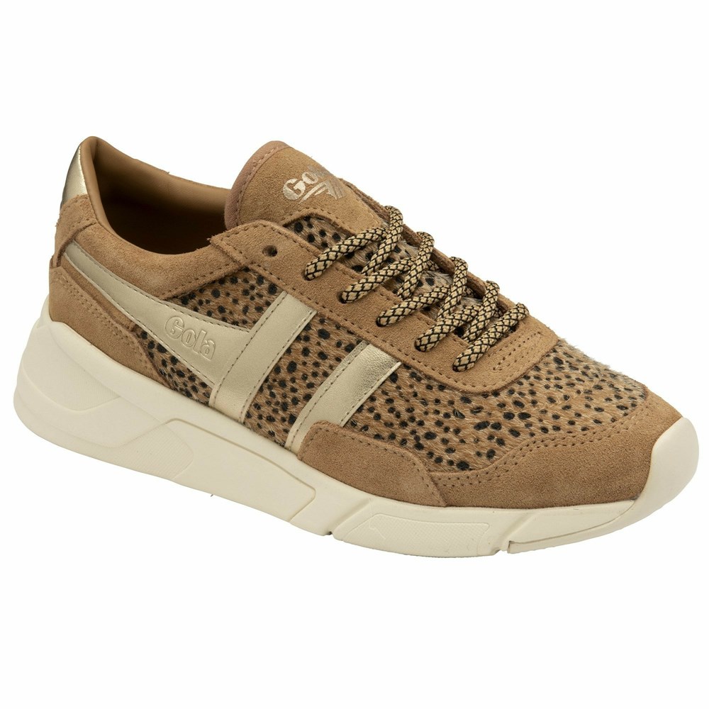 Gola Classics Eclipse Savanna Women Sneakers Brown / Gold | FSTAKU790