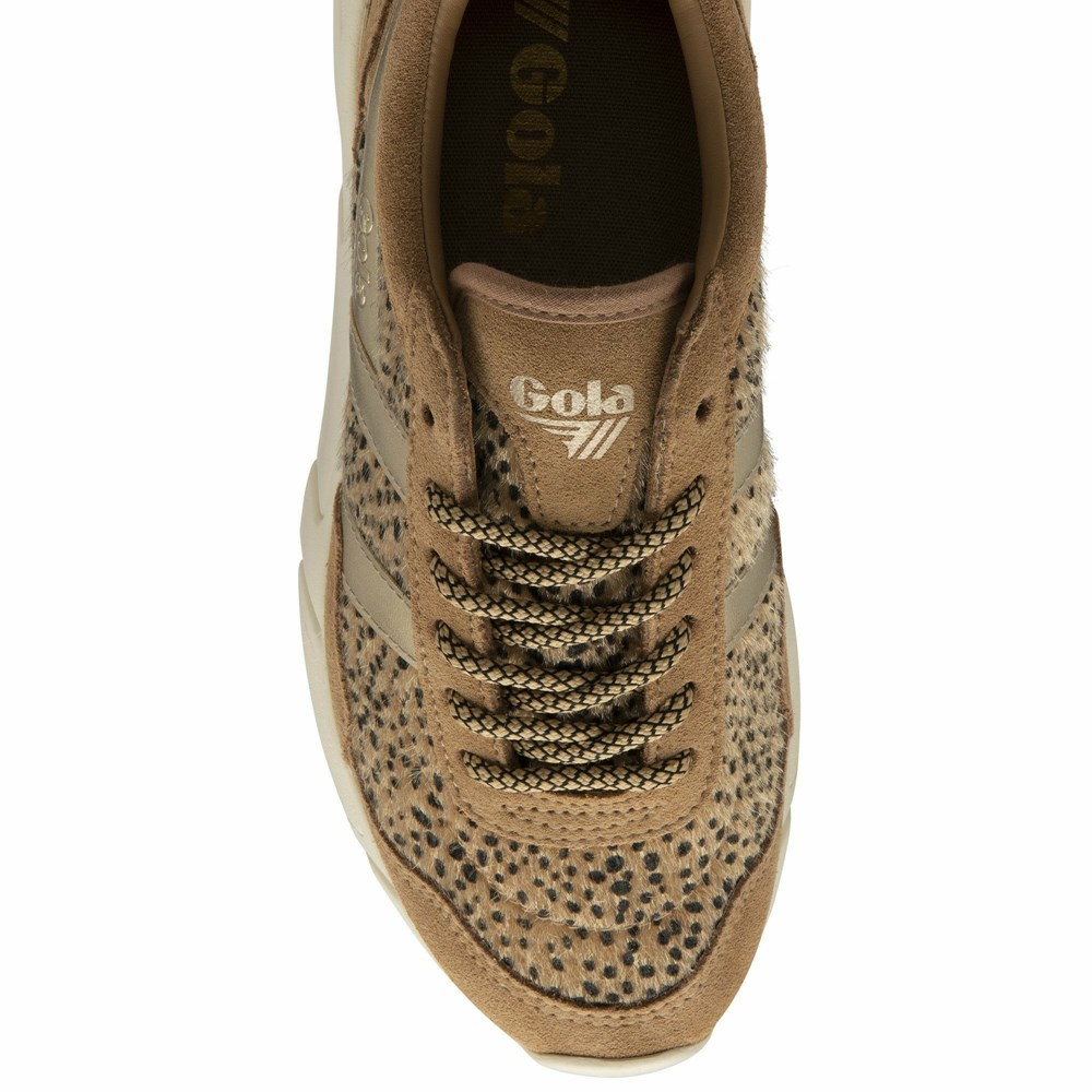 Gola Classics Eclipse Savanna Women Sneakers Brown / Gold | FSTAKU790