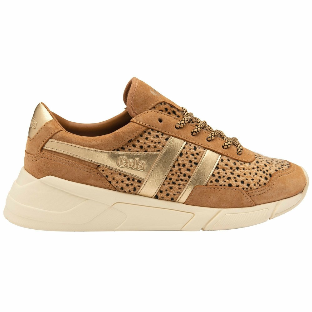 Gola Classics Eclipse Savanna Women Sneakers Brown / Gold | FSTAKU790