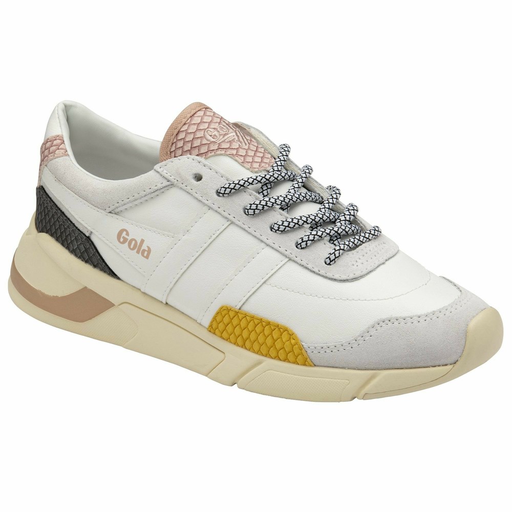 Gola Classics Eclipse Trident Snake Women Sneakers White / Orange / Pink | SCVTMB825