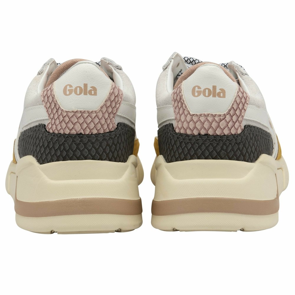 Gola Classics Eclipse Trident Snake Women Sneakers White / Orange / Pink | SCVTMB825