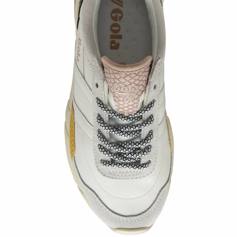 Gola Classics Eclipse Trident Snake Women Sneakers White / Orange / Pink | SCVTMB825