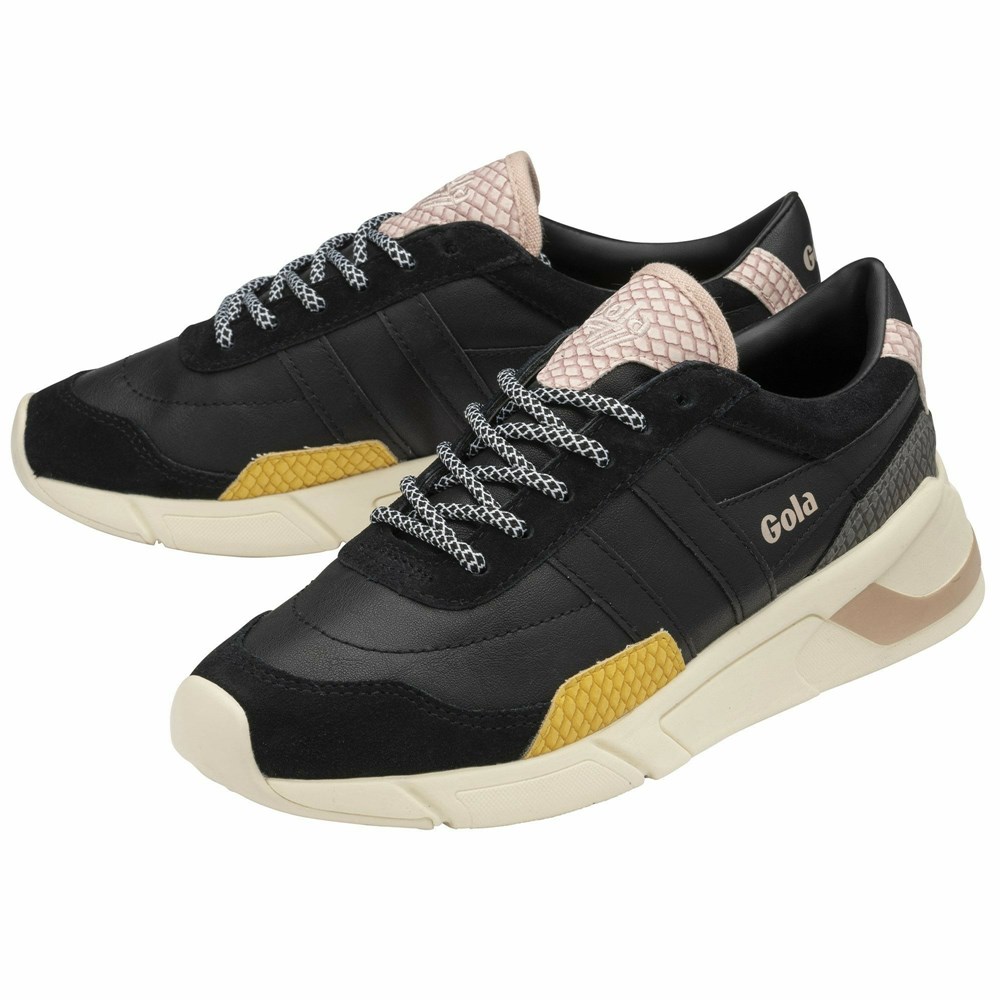 Gola Classics Eclipse Trident Snake Women Sneakers Black / Orange / Pink | ANQRVX176