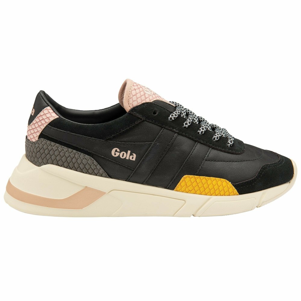 Gola Classics Eclipse Trident Snake Women Sneakers Black / Orange / Pink | ANQRVX176