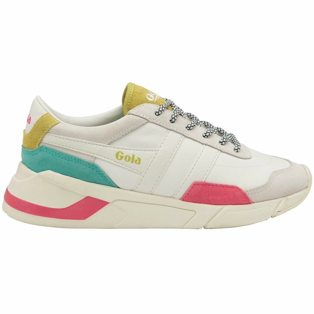 Gola Classics Eclipse Trident Women Sneakers White / Pink / White | LBFSOY564