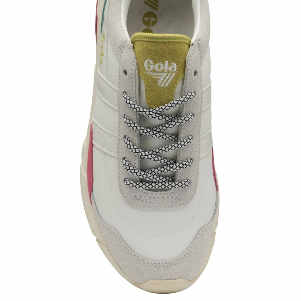 Gola Classics Eclipse Trident Women Sneakers White / Pink / White | LBFSOY564