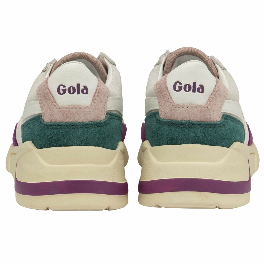 Gola Classics Eclipse Trident Women Sneakers White / Pink | SVXFMW923