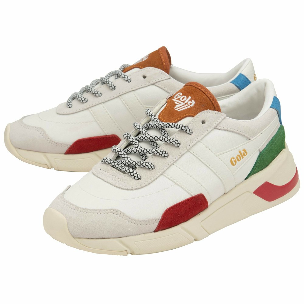 Gola Classics Eclipse Trident Women Sneakers White / Multicolor | YZXPSH516