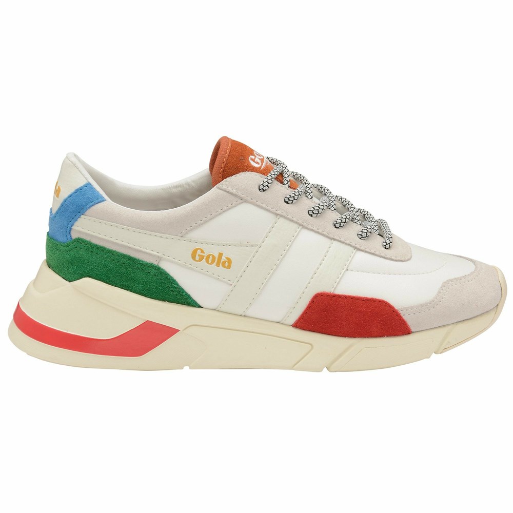 Gola Classics Eclipse Trident Women Sneakers White / Multicolor | YZXPSH516