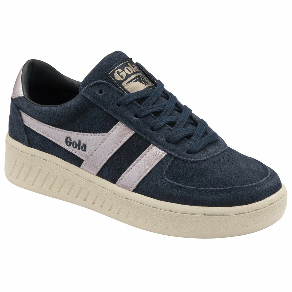 Gola Classics Grandslam Flame Women Sneakers Navy / Pink | DHUALT321