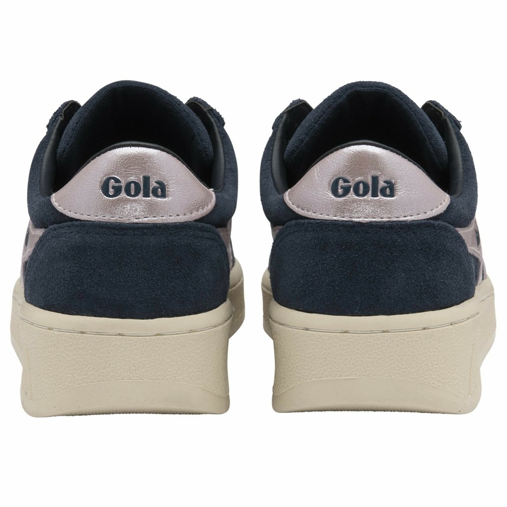 Gola Classics Grandslam Flame Women Sneakers Navy / Pink | DHUALT321