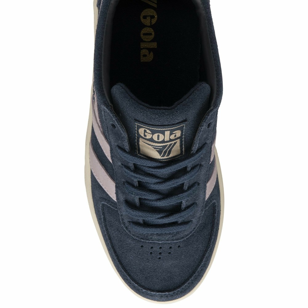 Gola Classics Grandslam Flame Women Sneakers Navy / Pink | DHUALT321