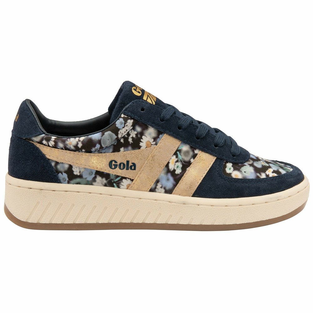 Gola Classics Grandslam LBTY BR Women Sneakers Navy / Gold / Multicolor | GDPVFS748