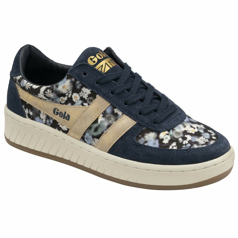 Gola Classics Grandslam LBTY BR Women Sneakers Navy / Gold / Multicolor | GDPVFS748