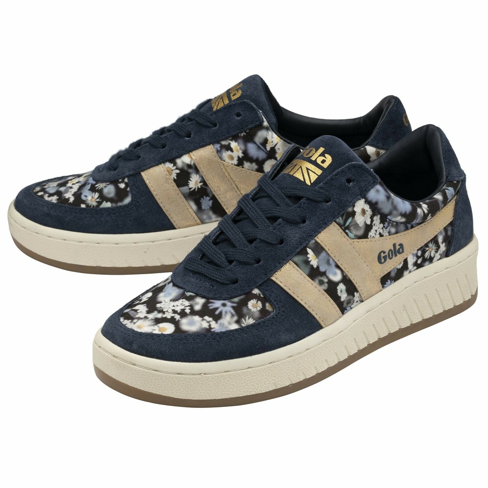 Gola Classics Grandslam LBTY BR Women Sneakers Navy / Gold / Multicolor | GDPVFS748