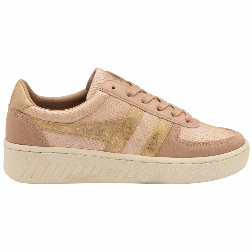 Gola Classics Grandslam Lizard Women Sneakers Pink / Gold | FDIPGX910