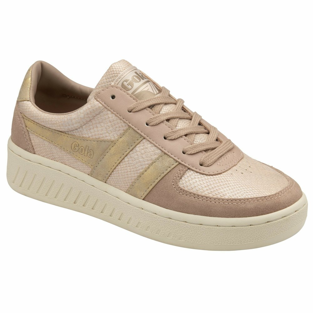 Gola Classics Grandslam Lizard Women Sneakers Pink / Gold | FDIPGX910