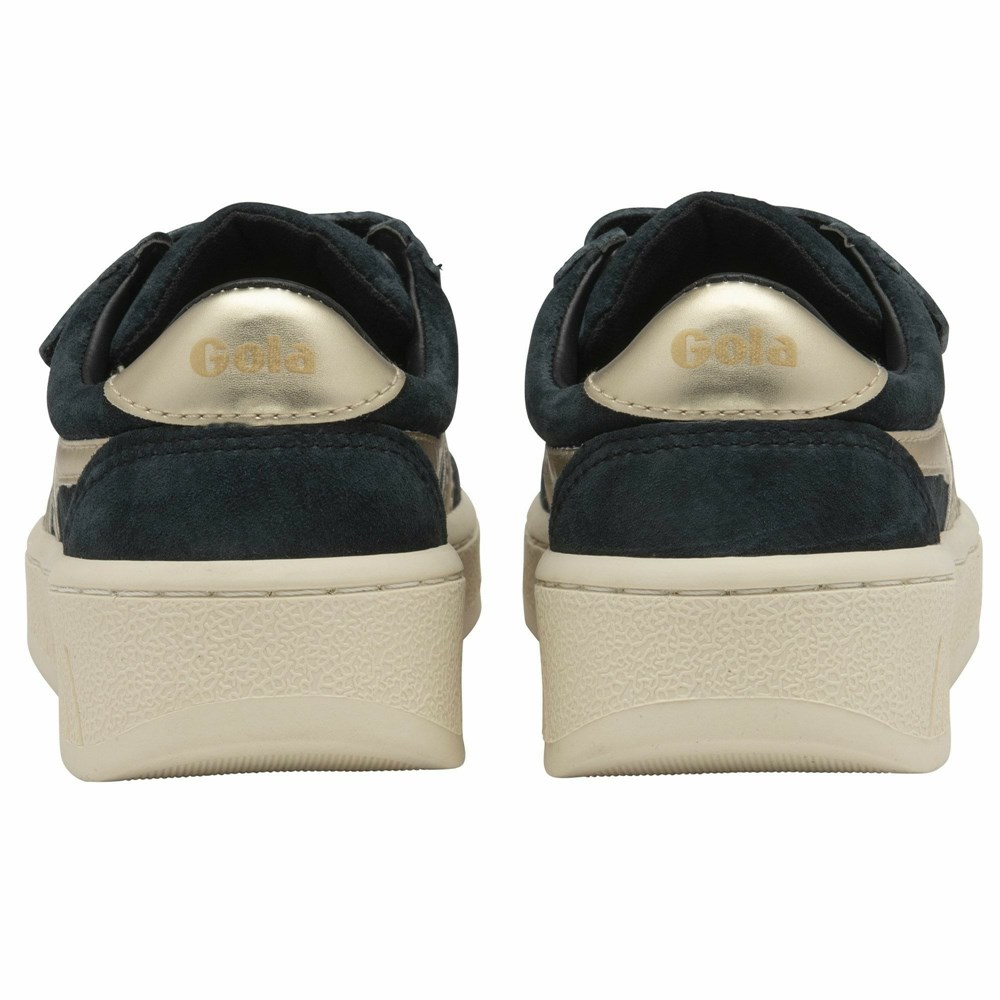 Gola Classics Grandslam Pearl Strap Kids' Sneakers Black | QWVDJF056