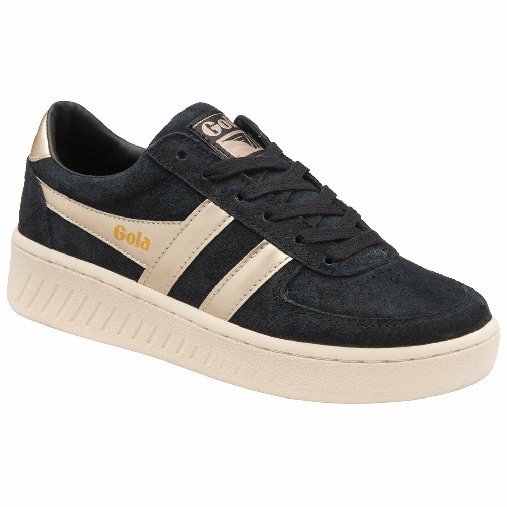 Gola Classics Grandslam Pearl Women Sneakers Black | KGIYEB205