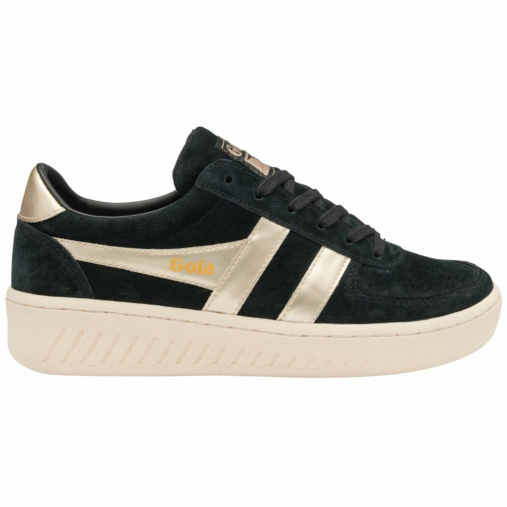 Gola Classics Grandslam Pearl Women Sneakers Black | KGIYEB205