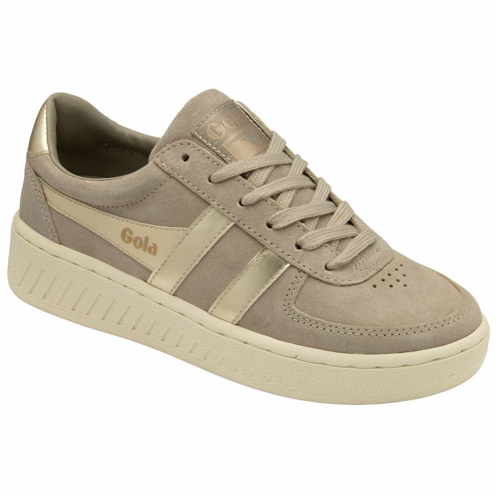 Gola Classics Grandslam Pearl Women Sneakers Grey | MAYJCN148