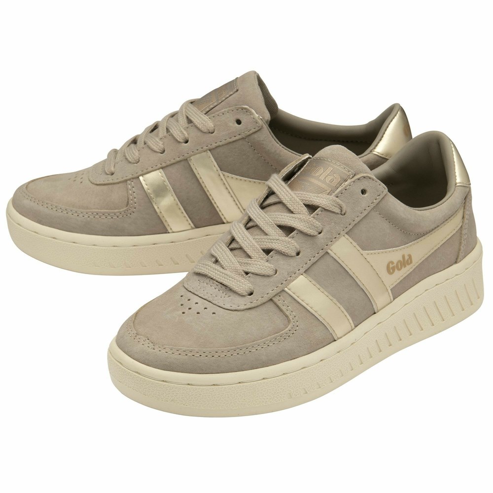 Gola Classics Grandslam Pearl Women Sneakers Grey | MAYJCN148