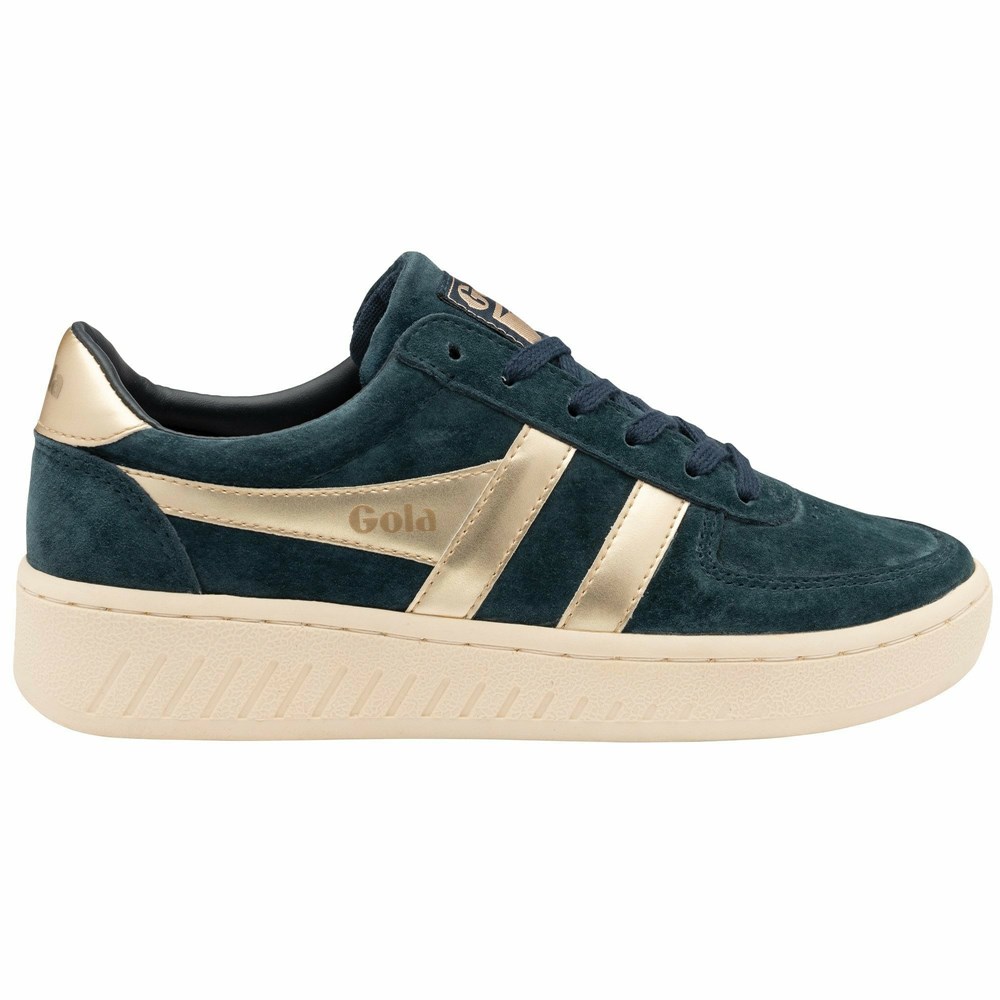 Gola Classics Grandslam Pearl Women Sneakers Navy | UWBVNG130