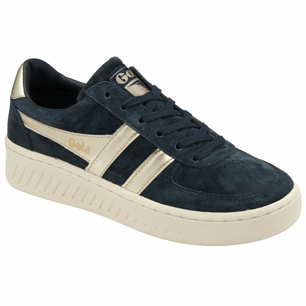 Gola Classics Grandslam Pearl Women Sneakers Navy | UWBVNG130