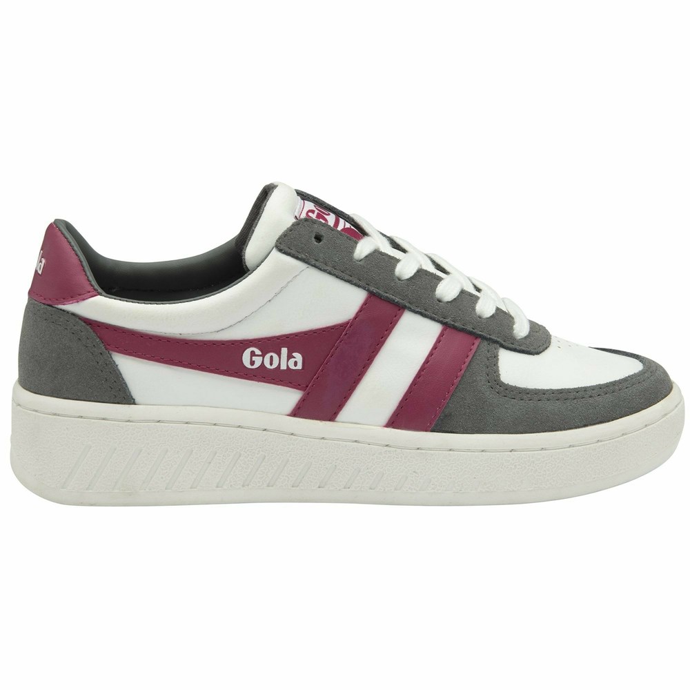 Gola Classics Grandslam Pure Women Sneakers White / Grey / Fuchsia | VUWGKP714