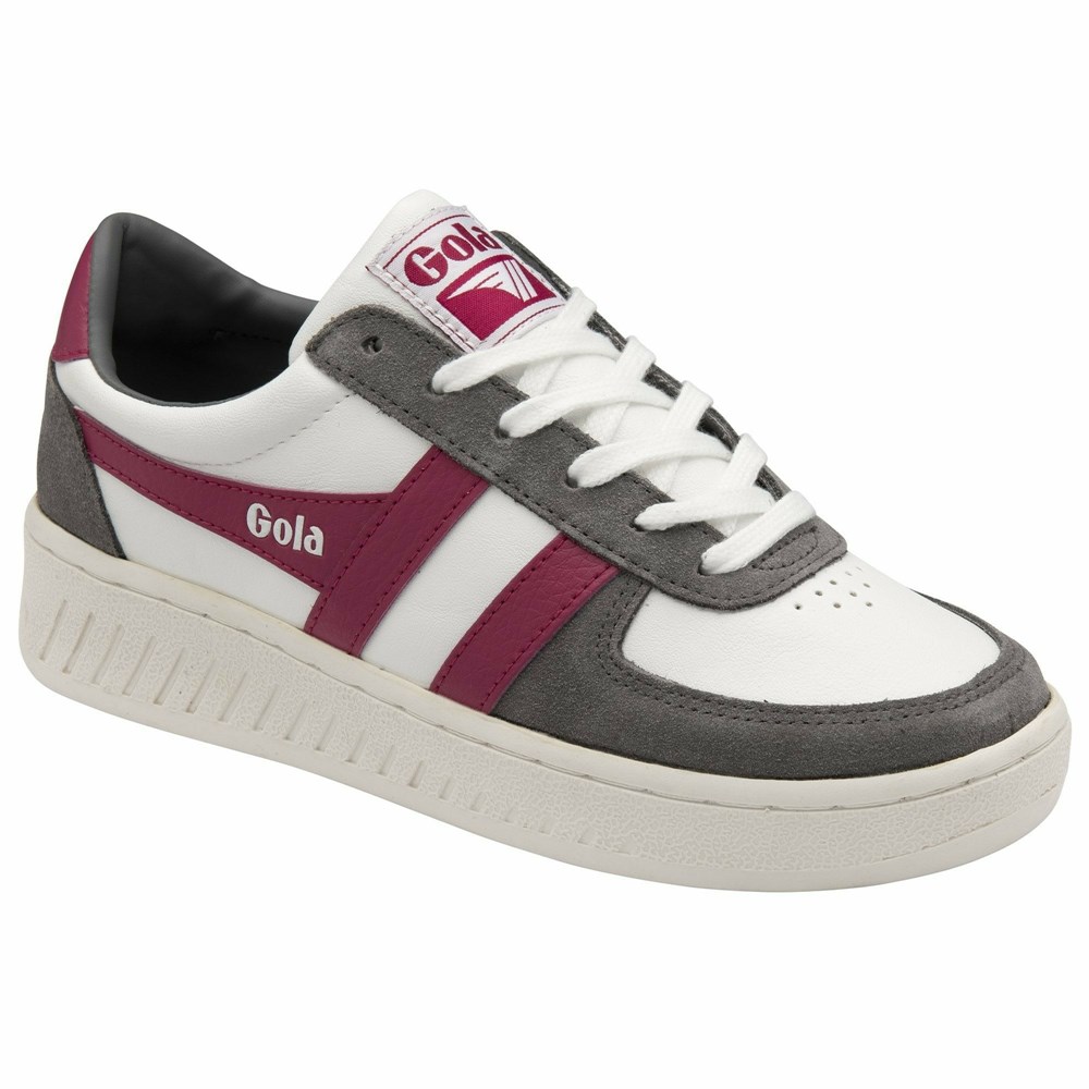 Gola Classics Grandslam Pure Women Sneakers White / Grey / Fuchsia | VUWGKP714