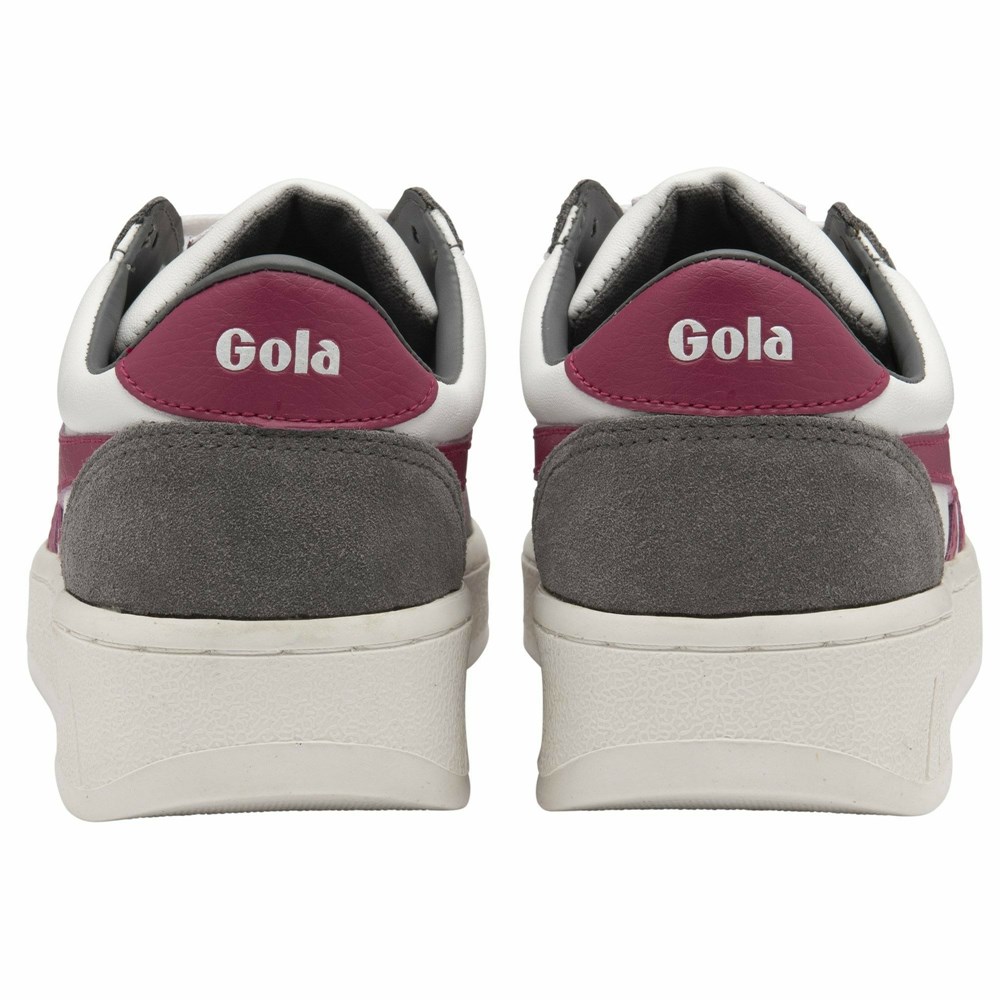 Gola Classics Grandslam Pure Women Sneakers White / Grey / Fuchsia | VUWGKP714