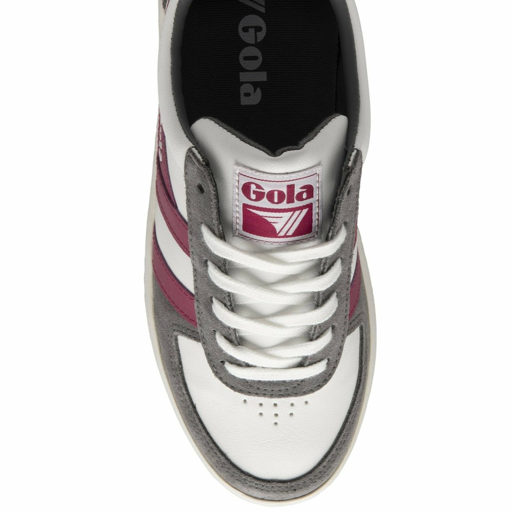 Gola Classics Grandslam Pure Women Sneakers White / Grey / Fuchsia | VUWGKP714