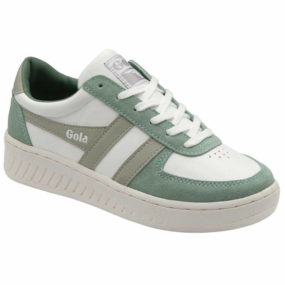 Gola Classics Grandslam Pure Women Sneakers White / Green White / Light Grey | ANWKGD246