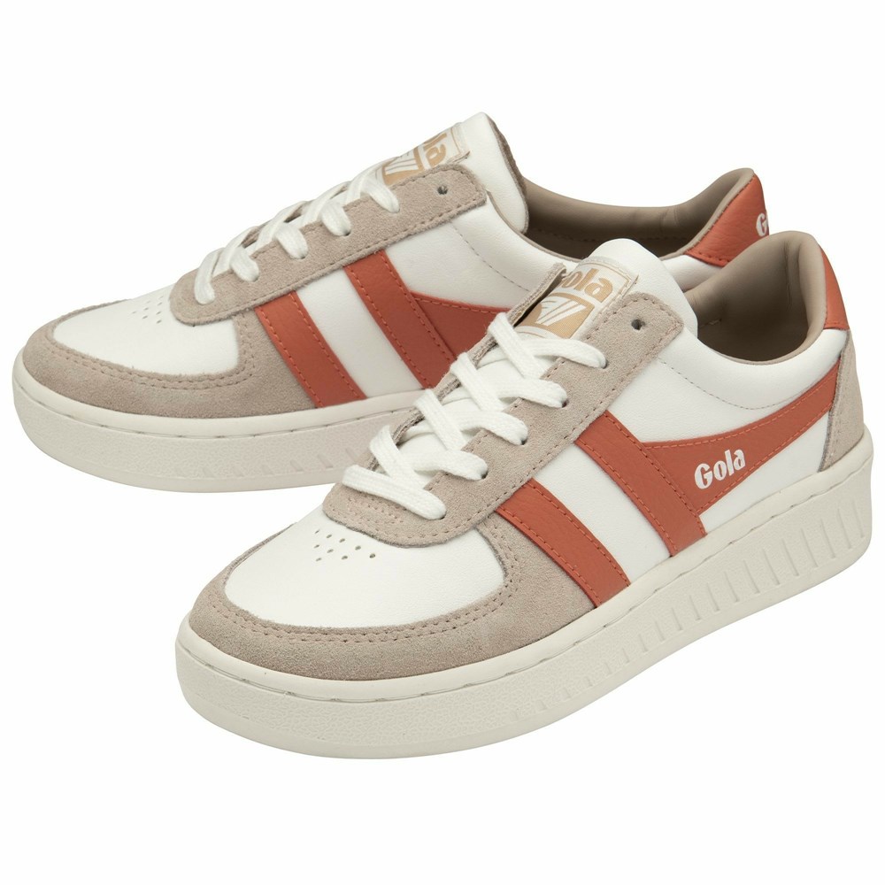 Gola Classics Grandslam Pure Women Sneakers White / Coral | WSFDVP649