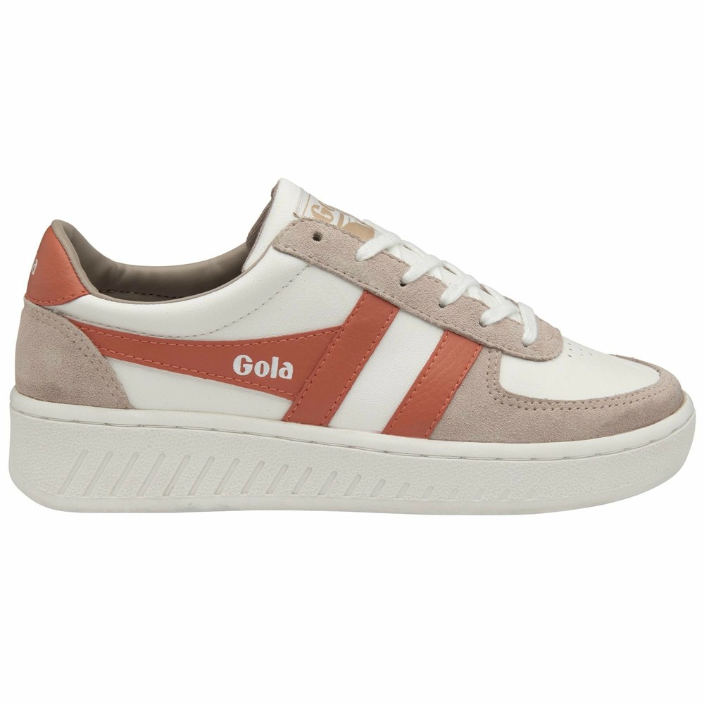 Gola Classics Grandslam Pure Women Sneakers White / Coral | WSFDVP649