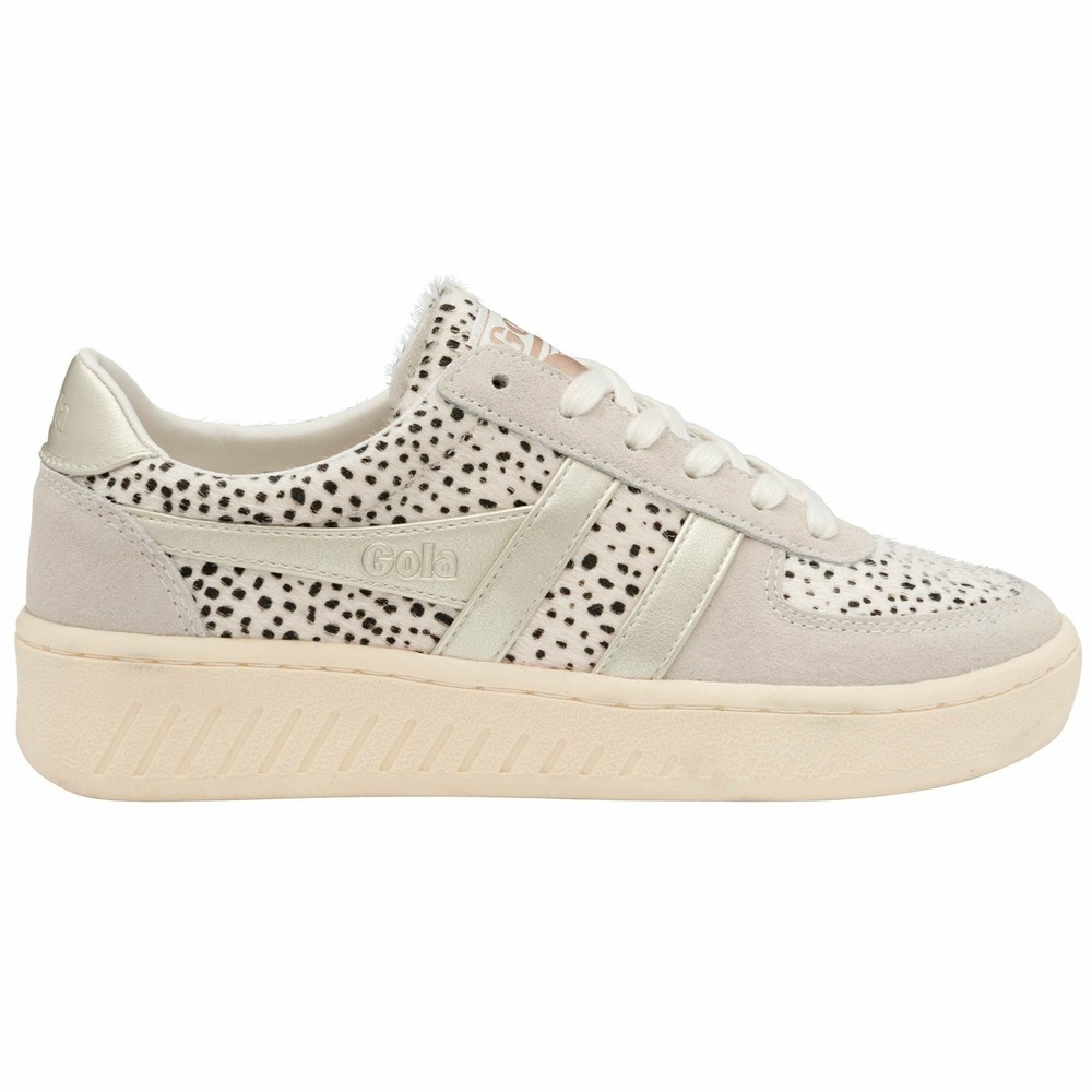 Gola Classics Grandslam Savanna Women Sneakers White / Gold | HUBWNO138