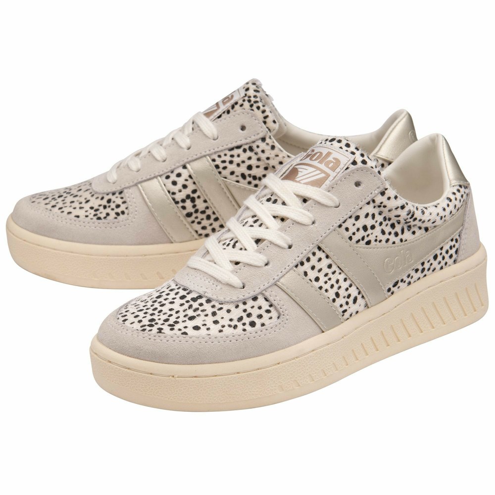 Gola Classics Grandslam Savanna Women Sneakers White / Gold | HUBWNO138