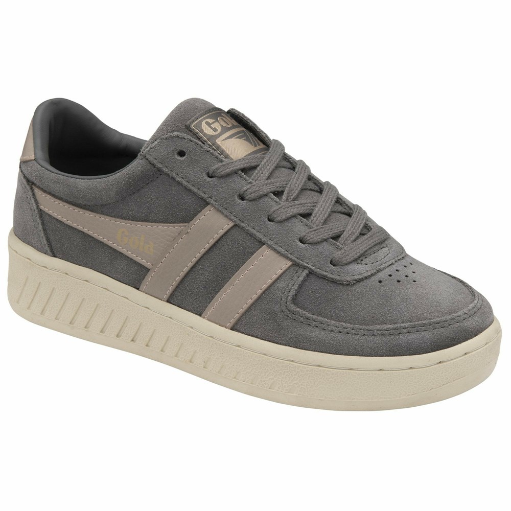 Gola Classics Grandslam Suede Women Sneakers Grey | PVOTGY853