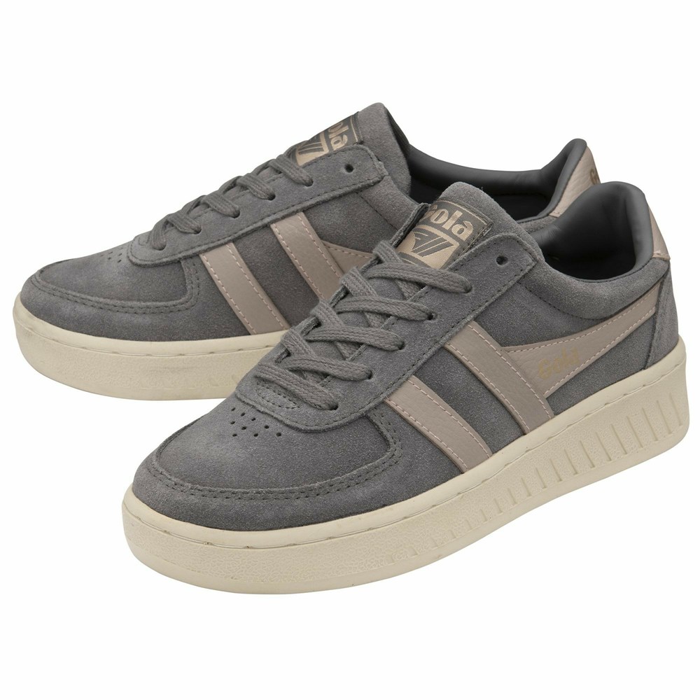 Gola Classics Grandslam Suede Women Sneakers Grey | PVOTGY853