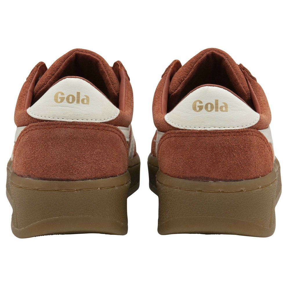 Gola Classics Grandslam Suede Women Sneakers Orange Brown / White | ZCNRJI574