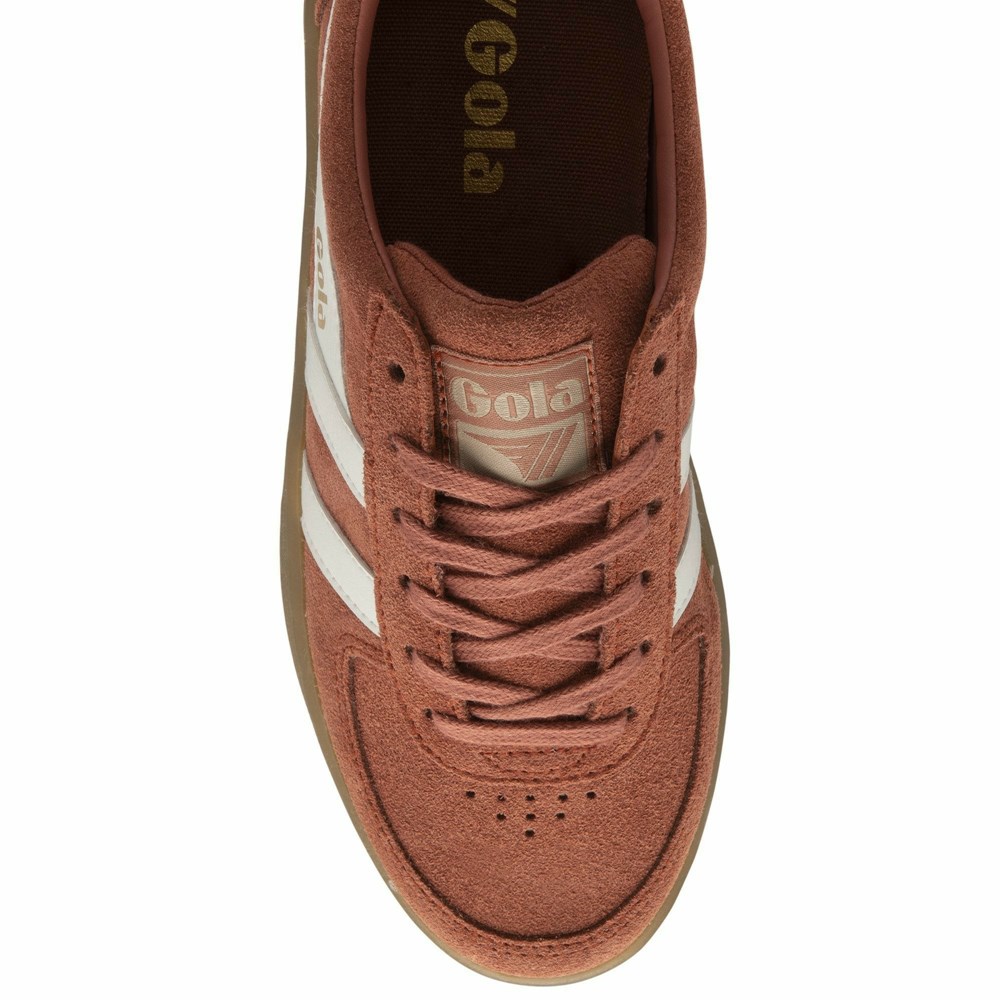 Gola Classics Grandslam Suede Women Sneakers Orange Brown / White | ZCNRJI574