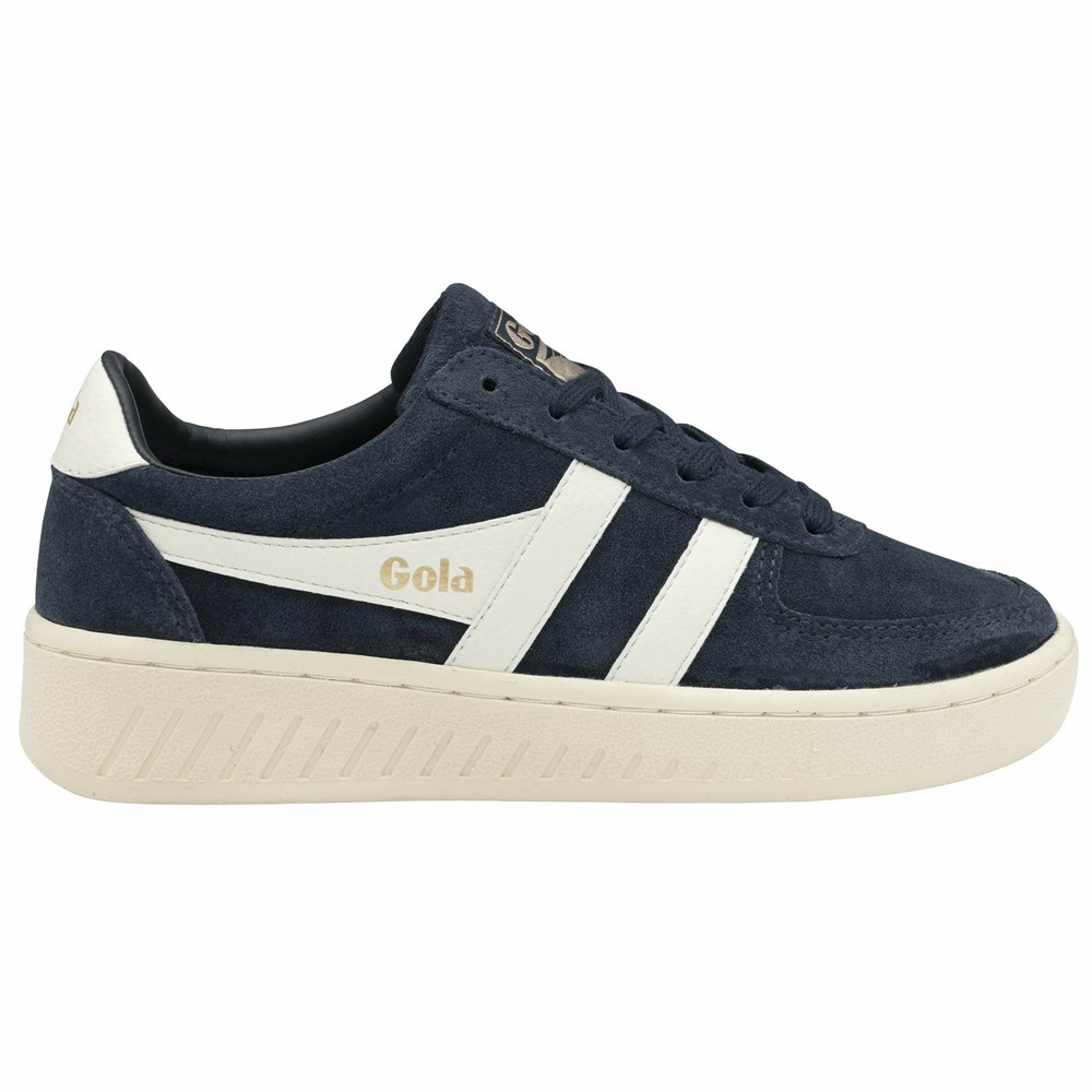 Gola Classics Grandslam Suede Women Sneakers Navy / White | UPJCLG152