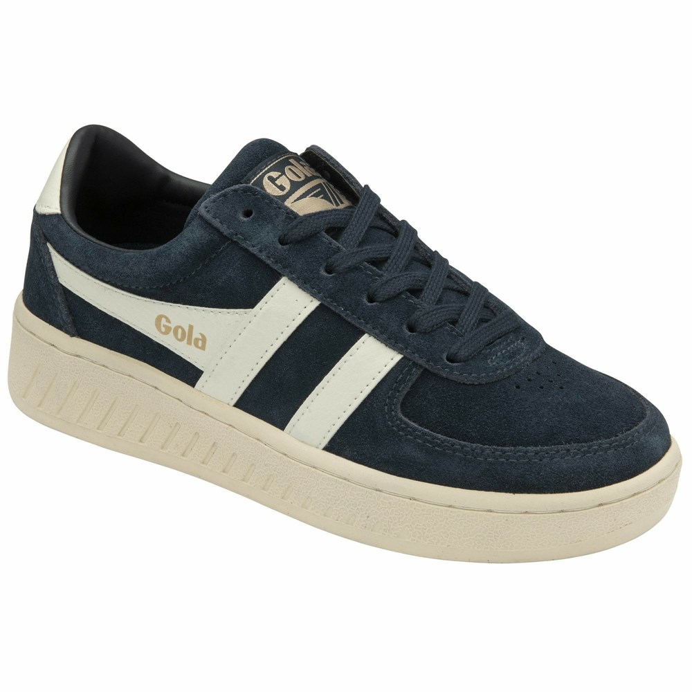 Gola Classics Grandslam Suede Women Sneakers Navy / White | UPJCLG152