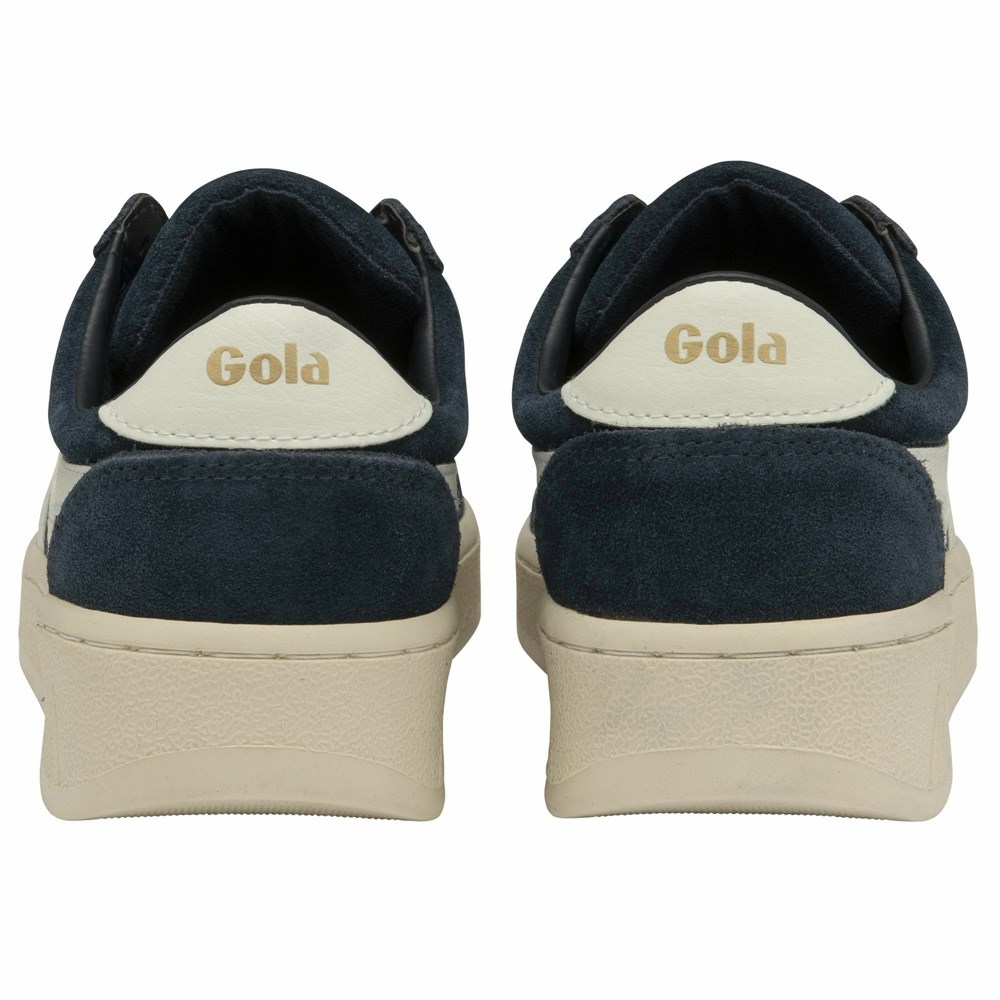 Gola Classics Grandslam Suede Women Sneakers Navy / White | UPJCLG152