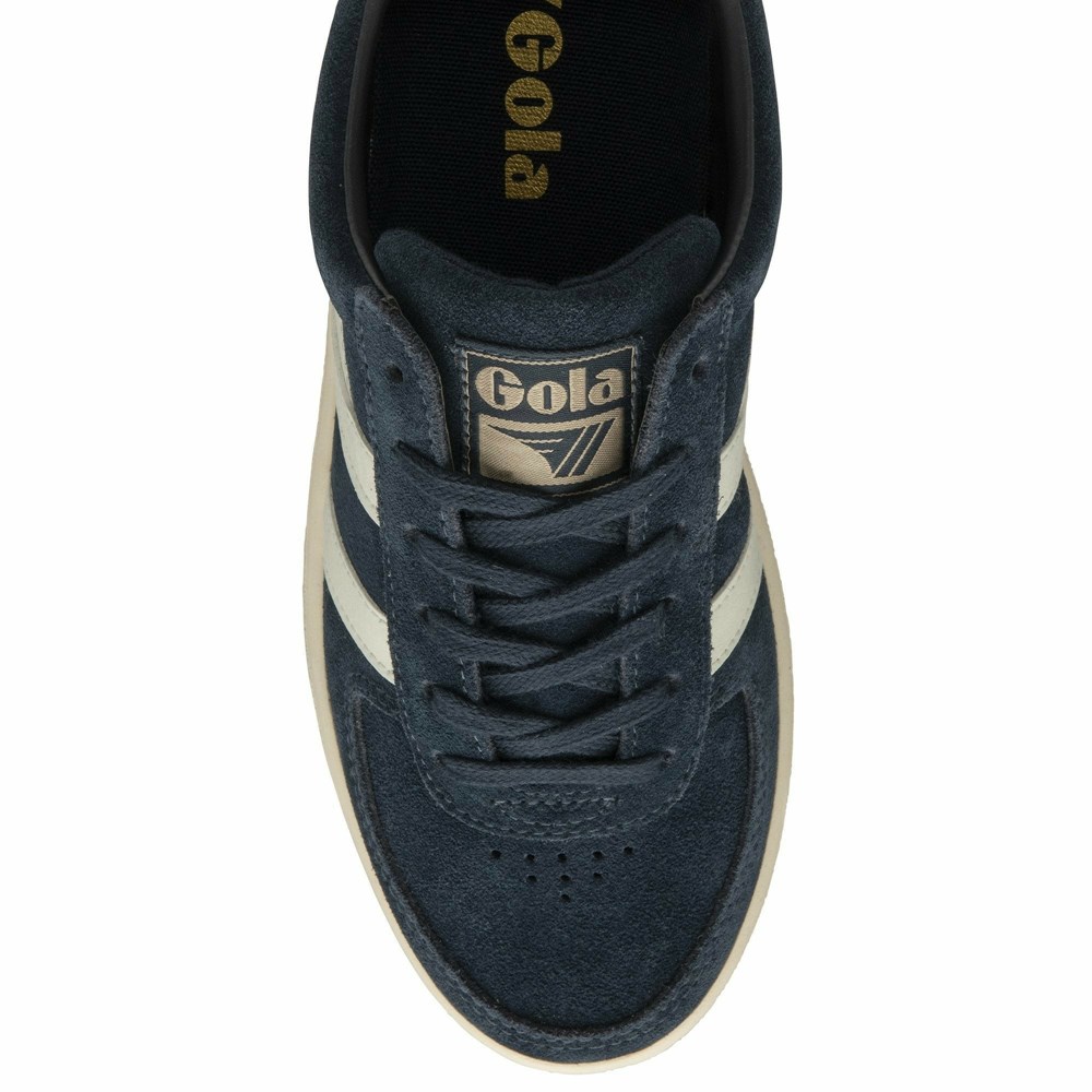 Gola Classics Grandslam Suede Women Sneakers Navy / White | UPJCLG152