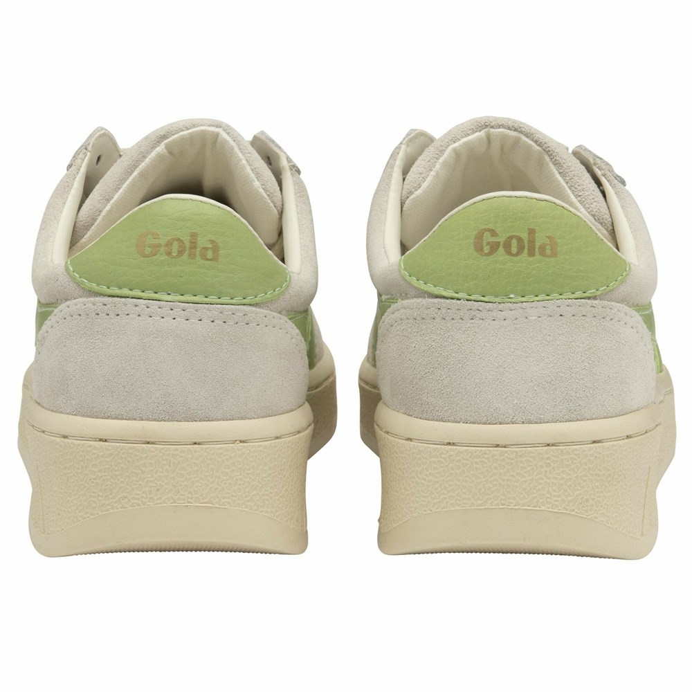 Gola Classics Grandslam Suede Women Sneakers White / Green | ZKEYWX128