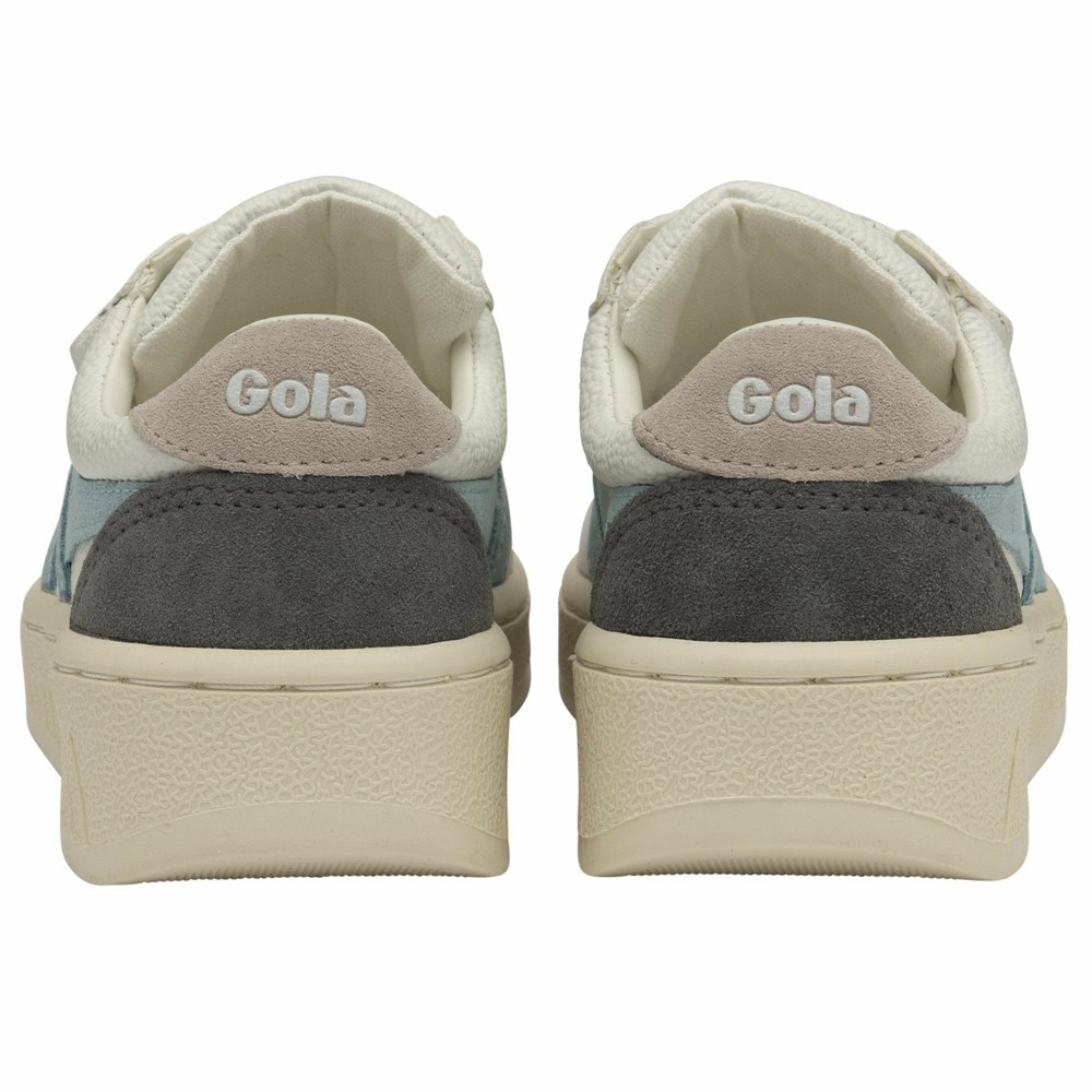 Gola Classics Grandslam Trident Strap Kids' Sneakers White / Blue | MOJDKS830