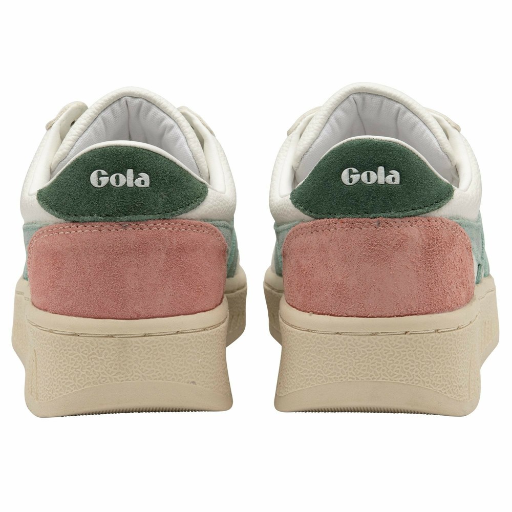 Gola Classics Grandslam Trident Women Sneakers White / Green White | XKMRCE547