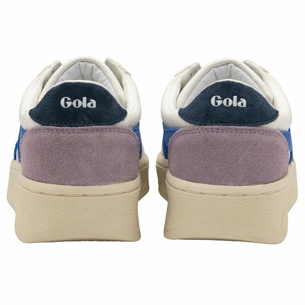 Gola Classics Grandslam Trident Women Sneakers White / Blue / Navy | UEQTJA763